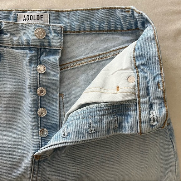 Agolde Quinn High Rise Skirt in Vega - Picture 8 of 16